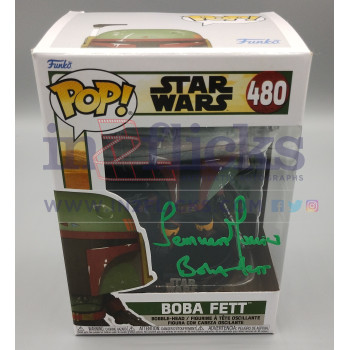 Temuera Morrison AUTOGRAPH Star Wars Boba Fett SIGNED IN PERSON Funko Pop #480