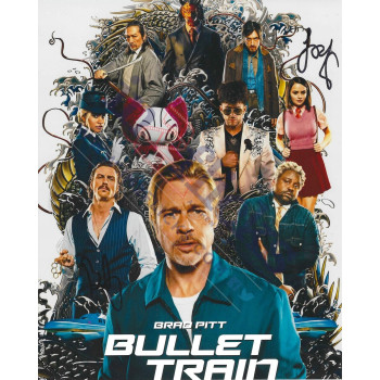 Brad Pitt & Joey King Signed In Person 8x10 Photo Bullet Train Autograph