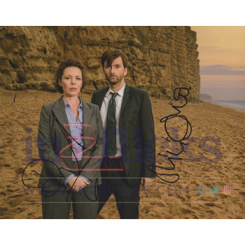 David Tennant & Olivia Coleman AUTOGRAPH Broadchurch SIGNED IN PERSON 10x8 Photo