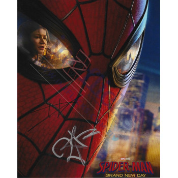 Tom Holland & Zendaya Signed In Person 10x8 Photo Spiderman Brand New Day Autograph Exact photo proof