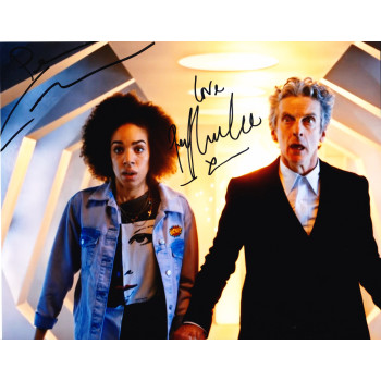 Peter Capaldi & Pearl Mackie AUTOGRAPH Dr WHo SIGNED IN PERSON 10x8 photo