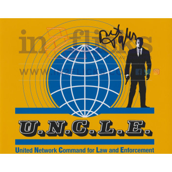 Robert Vaughn AUTOGRAPH The Man From U.N.C.L.E SIGNED IN PERSON 10x8 photo