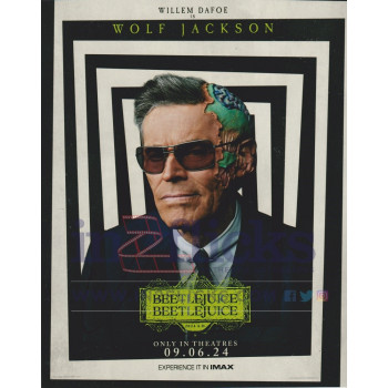 Willem Dafoe AUTOGRAPH Bettlejuice Beetlejuice SIGNED IN PERSON 10x8 Photo