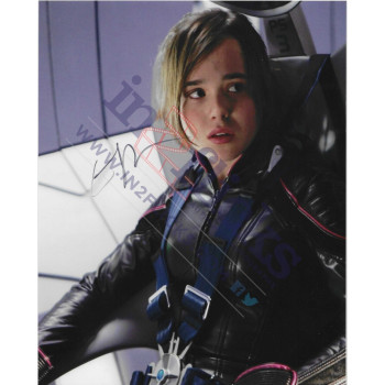Elliot Page Signed In Person 10x8 Photo Xmen Autograph