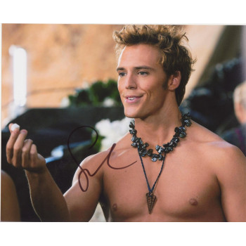 Sam Claflin AUTOGRAPH Hunger Games SIGNED IN PERSON 10x8 photo